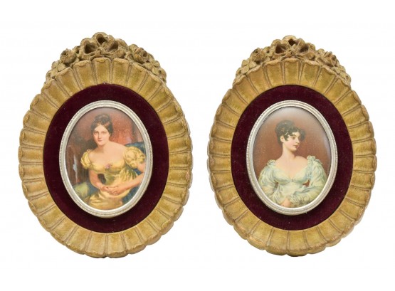 Pair Of Cameo Creations By Sir Thomas Lawrence R.A. Of Countess Grosvenor And Countess Of Blessington