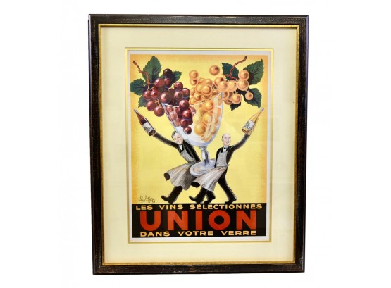 Les Vins Selectionnes Union By Robys (Robert Wolff) 1950 Plate Signed Lithograph