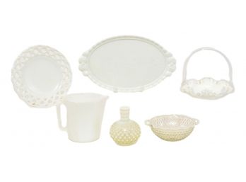 Collection Of Vintage Fenton, Westmoreland Milk Glass, Hobnail And Depression Glass