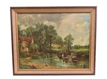 John Constable (English, 1776-1837) 'The Hay Wain, 1821' Framed Print On Board