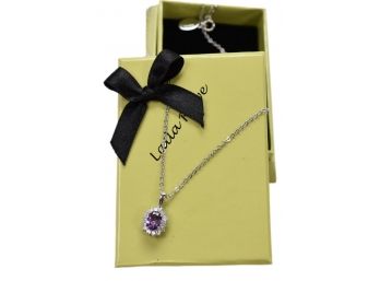 Laila Rowe Crystal Amethyst Necklace In Original Box