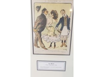 Matted 1906 Le Rire Lithograph By Lucien Metivet