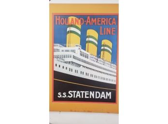 SS Stadendam Holland America Poster