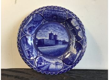Rowland &marsellus Co. Staffordshire Englad Blue White Platter