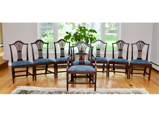 Antique HEPPELWHITE Dining Chairs Set Of 8 (Retail $3731)
