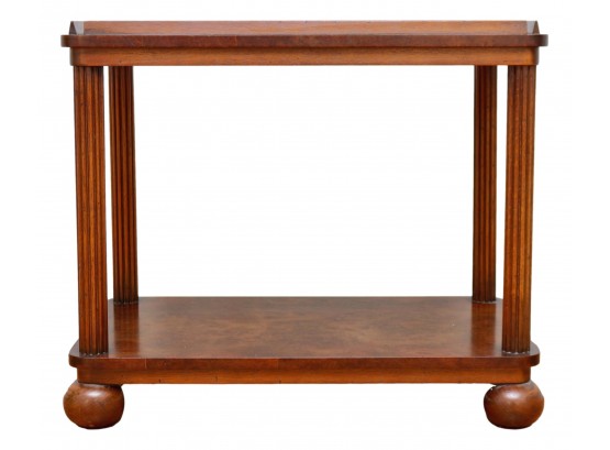 GEORGE SMITH Amber To Rust Burl Wood End Table 2 0f 2 (Retail $2,160)