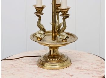 Antique Brass Coy Fish Lamp