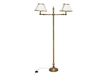 Antique Brass Double Swing Arm Floor Lamp (Retail $3,481)