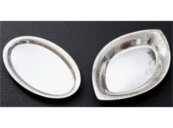 Pair Of Highly Sought After Antique ALVIN Plates 925 Sterling Silver 9.36 OZT