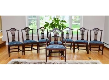 Antique HEPPELWHITE Dining Chairs Set Of 8 (Retail $3731)