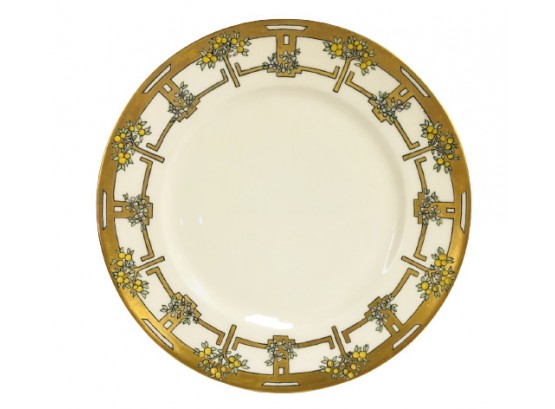 Limoges Art Nouveau Pattern Dinner Plate