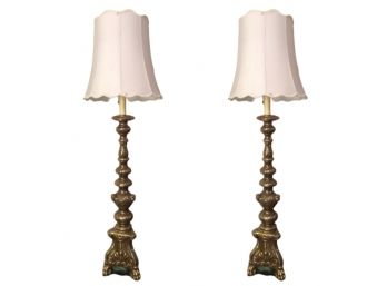 Tall Heavy Vintage Table Lamps