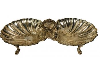 Double Scallop Shell Handled Nut Dish