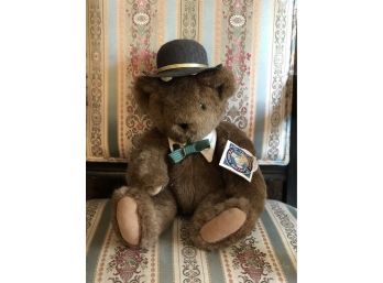Vermont Teddy Bear With Bowler Hat