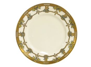 Limoges Art Nouveau Pattern Dinner Plate