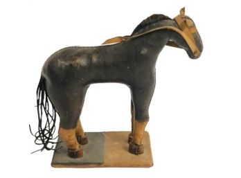 Leather Horse Childrens Toy- Czechoslovakia?