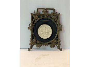 Ornate Victorian Frame With Bas Relief Sculpture Roundel