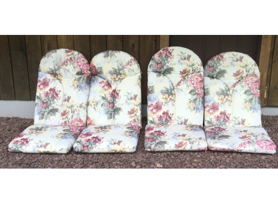 4 Floral Design Patio Chair Cushions