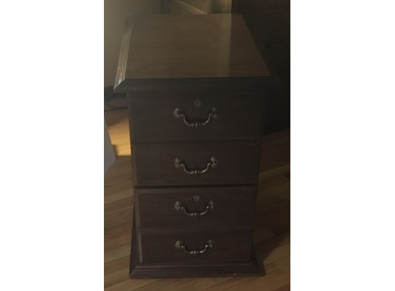 2 Drawer Wood Look File Cabinet