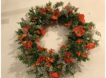 Wreath With Orange Poppies - #2