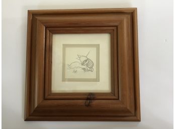Winnie The Pooh 'Signed Piglet' Framed And Matted Sketch By E.H.Shepard - SIGNED