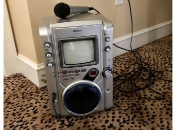 Memorex Karaoke Machine With Microphone And CD Digital Audio Graphics