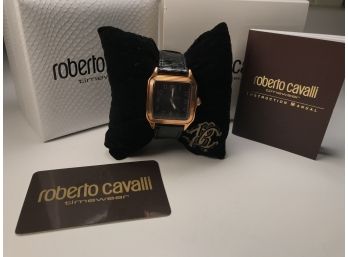 Fabulous Unisex ROBERTO CAVALLI Watch - Crocodile Band - $665 Retail Price - BRAND NEW - Beautiful Watch