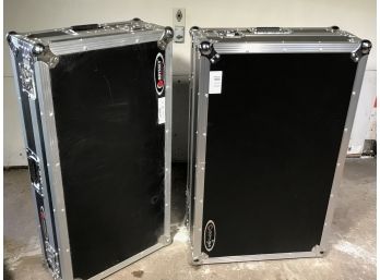 Two DJ/ Turntable Trunks / Cases By ODYSSEY - One Brand New - One Used - These Are NOT Cheap !