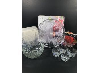 Studio Nova Crystal Platter, American Whitehall Saladier/coupe And Fruit Bowl