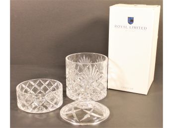 Lovely Three Piece Crystal Candy Jar By Royal Limited