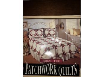 Hand Quilted Bridal Fair Patchwork Quilt & Standard Shams - King Size
