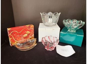 Four MIKASA New Crystal & Glass Candy Dishes