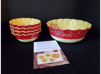 New Temp-tations Cucina Five Piece Multipurpose Bowl Set -Italian Themed