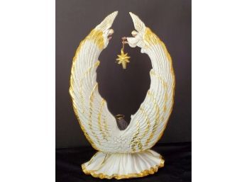 New Bradford Exchange Thomas Kinkade Away In A Manger Masterpiece Angel Figurine With COA