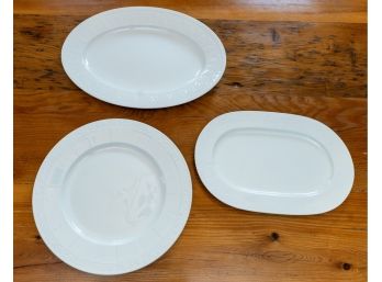 Villeroy & Bock Cameo Weiss Bone China Serving Dishes - A Trio