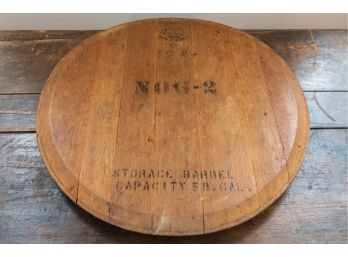 Actual French Storage Barrel Lid From A Vineyard Repurposed Into A Lazy Susan