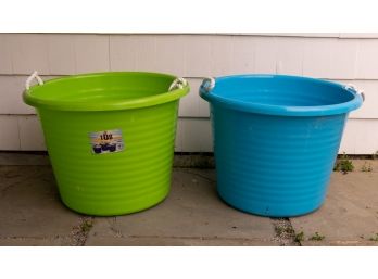 Green And Blue Big Tub Storage Bins
