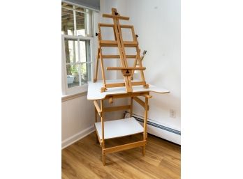 Delux Artist Easel And Paint Station