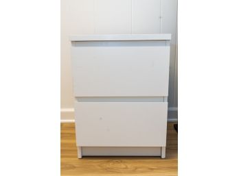 White Tone Two Drawer Filing Cabinet