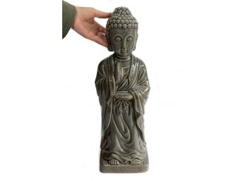 Thai Buddha Crackle Glazed Ceramic Statue