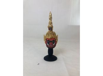 Decorative Hand Painted Chinoiserie / Chinese Icon Head With Stand