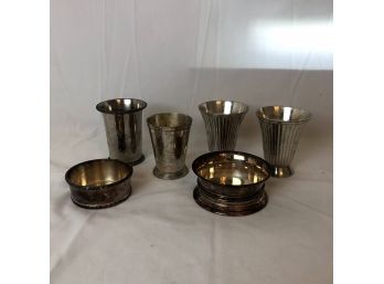 Vintage Decorative Metal Votives / Vases, 6 Pieces