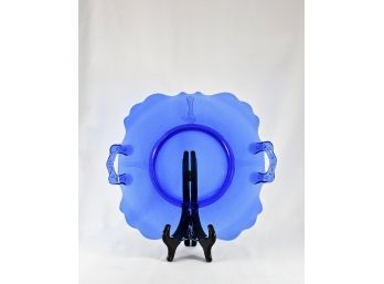 Blue Glass Decorative Plate