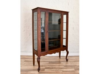 Antique Wooden And Glass Display Cabinet By Gettysburg Furniture Company