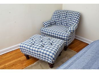 Pierre Deux Country French  Side Chair And Ottoman