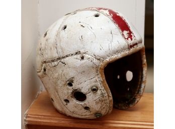 Vintage Leather Football Helmet Collectible Est. Value $575.