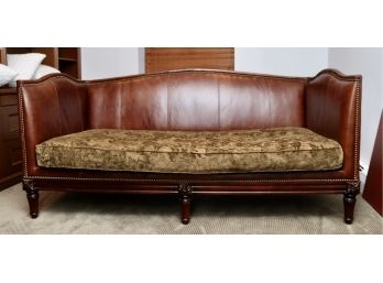LILLIAN AUGUST Belvedere Sofa Leather With Goose Down Fill (Retail $3875)