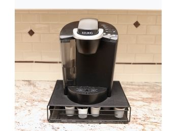 KEURIG K40 Coffee Maker With Pod Storage Shelf