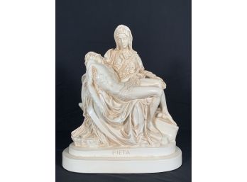 Vintage Pieta By Michelangelo In Plaster Signed CSC