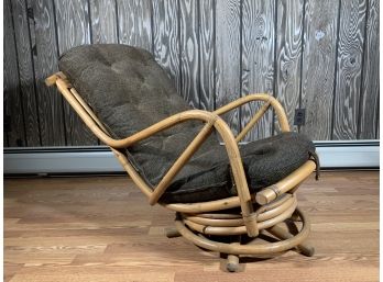 Vintage Bamboo Rattan Lounge Chair